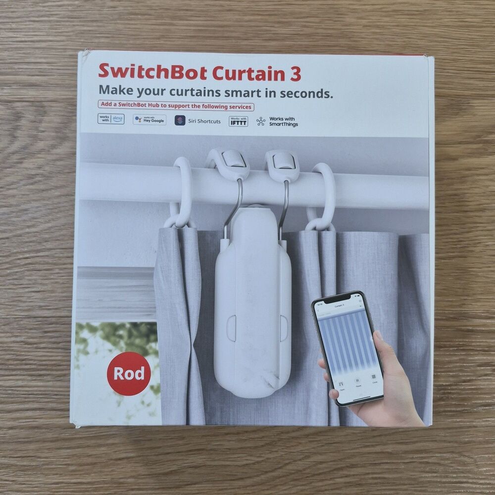 SwitchBot Automatic Curtain Opener - Bluetooth Remote Control Smart Curtain NEW